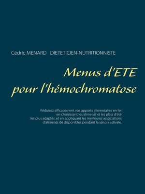 cover image of Menus d'été pour l'hémochromatose